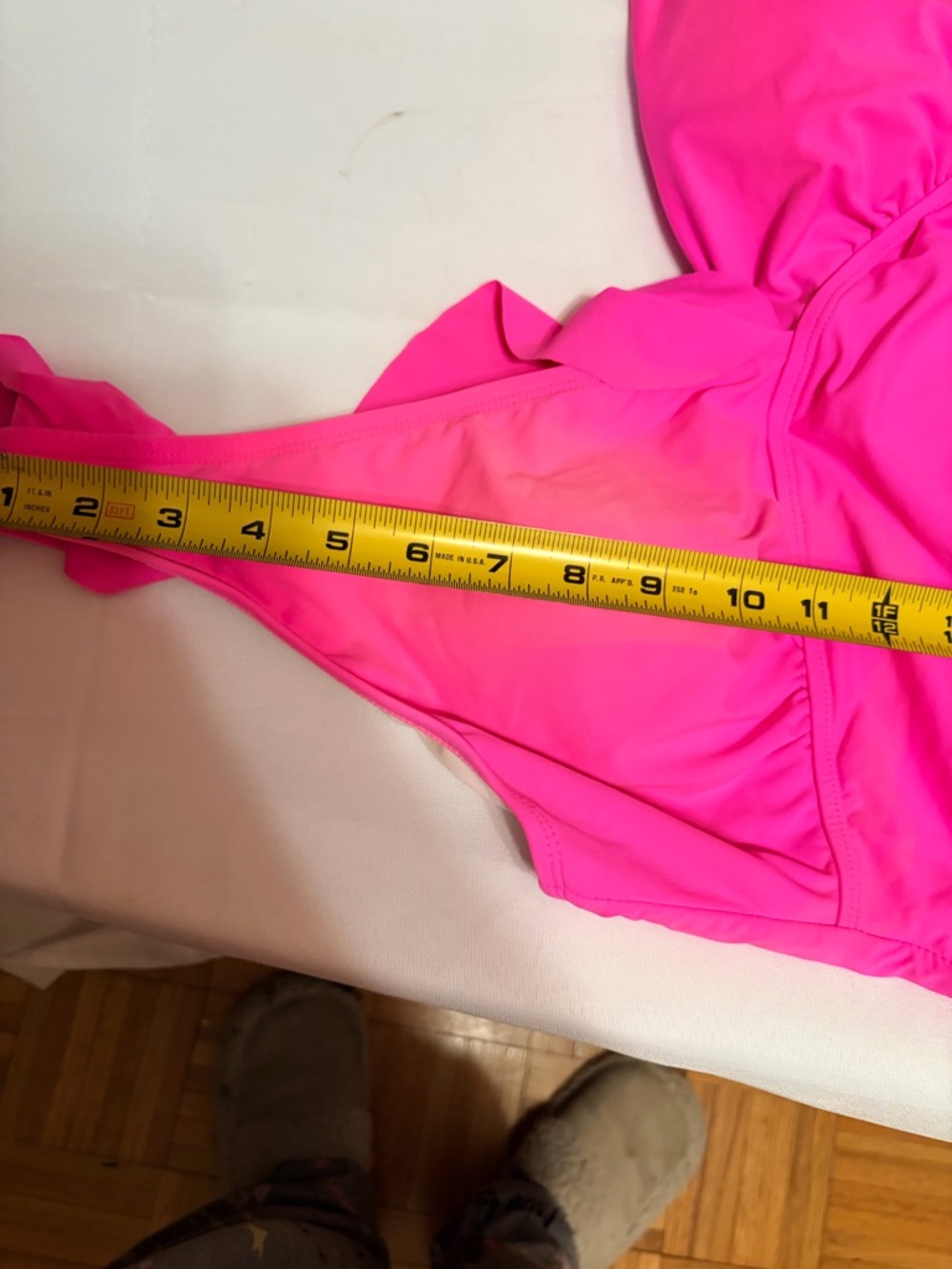 Hot Pink Ruffle Tankini Top - Picture 7 of 8